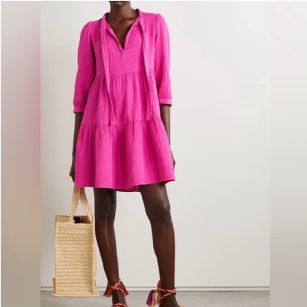 HONORINE Giselle Mini Dress Cotton Gaze Size Small‎